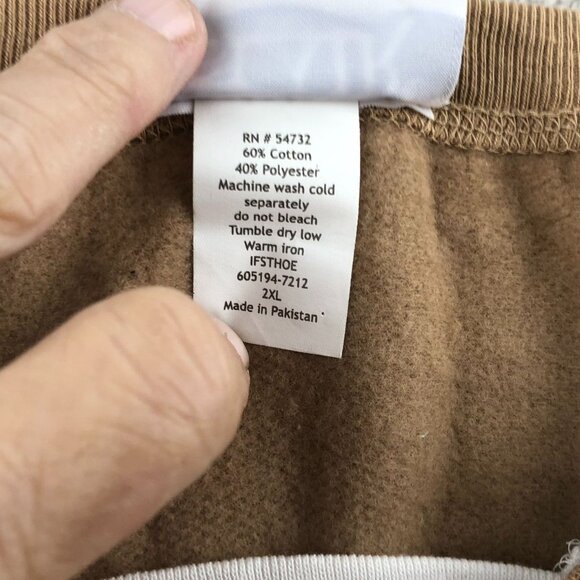 Blair Womens Two-Piece Lounge Top & Pants Set Size 2XL Pullover Brown Travel - Picture 14 of 16